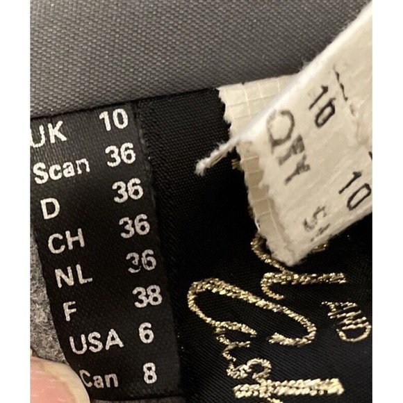 PRINGLE of SCOTLAND Vintage Gray Wool Cashmere Blend Jacket Womens Size 6 - Picture 8 of 8